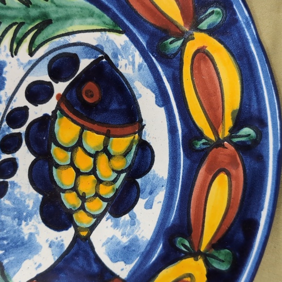 ❤️ TALAVERA MEXICAN POTTERY PLATE TRINKET DISH - Picture 3 of 6